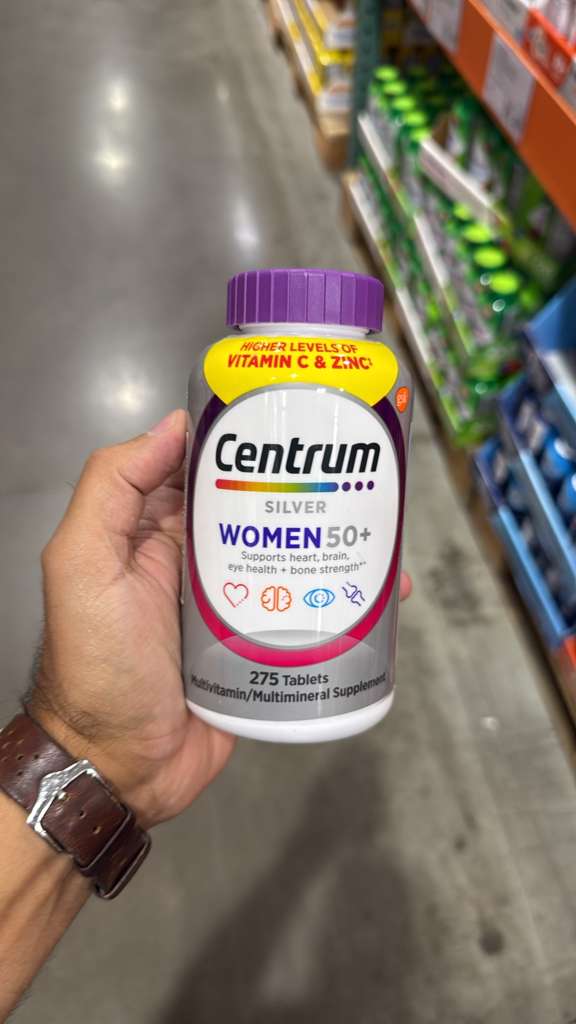 Centrum Silver Women 50 Plus Multivitamin, 275 Tablets, Non-GMO & Gluten Free, Supports Heart, Brain, Eyes and Bone Health