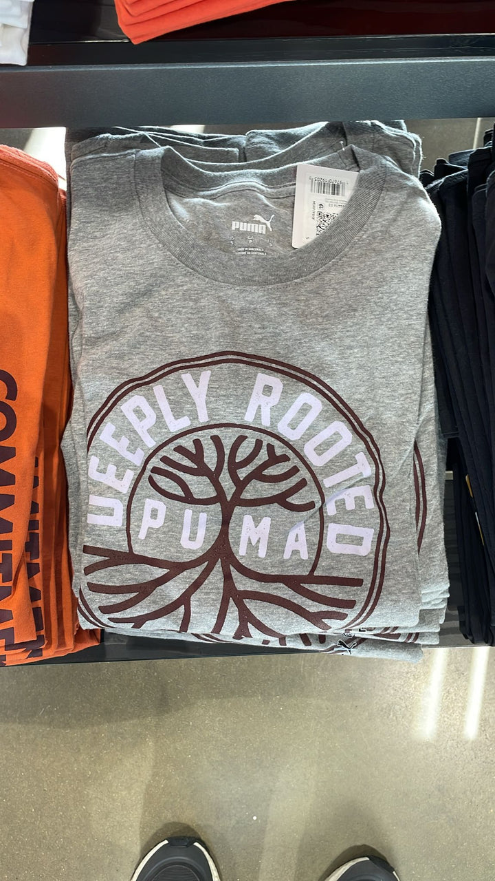 Puma Round Neck T-shirt Tree Logo Grey