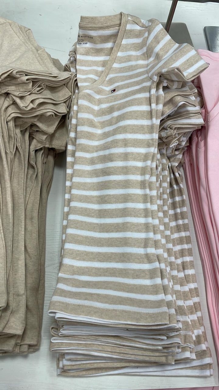 Tommy Hilfiger Short Sleeve Stripe T-shirt Light Olive