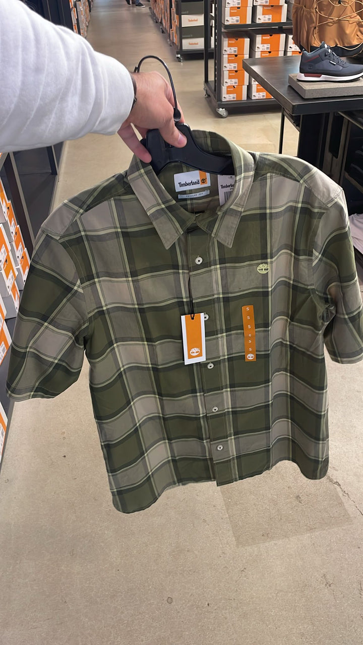 Timberland Short Sleeves Big Squares T-shirt Olive