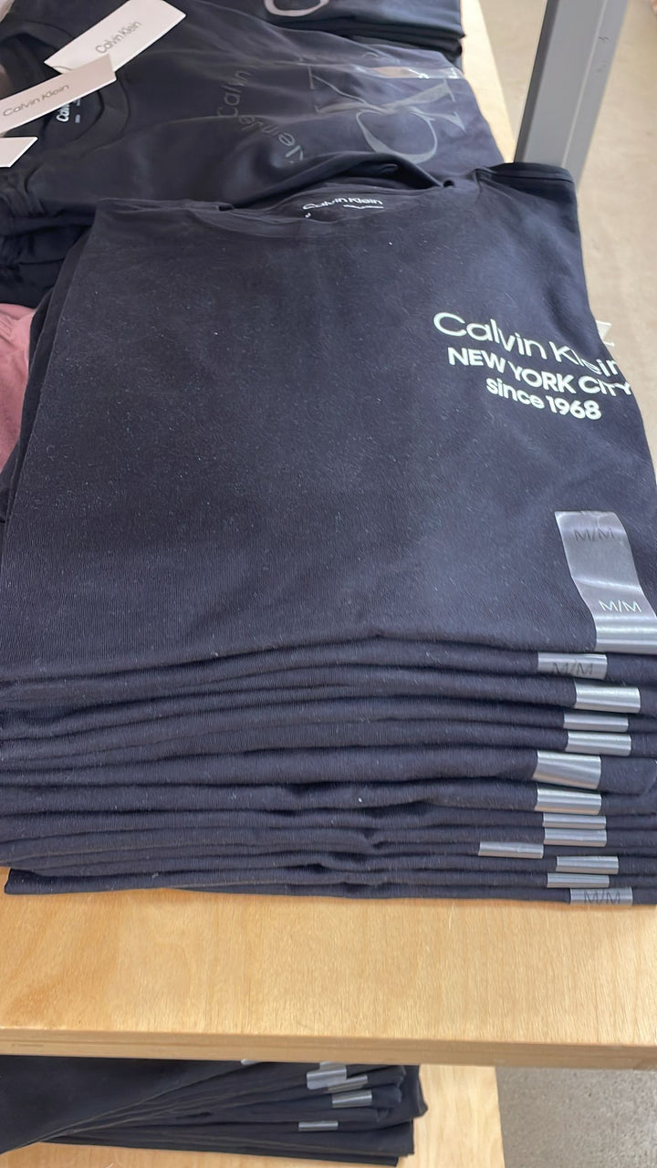 CK round Neck Side New York Logo T-Shirt Navy