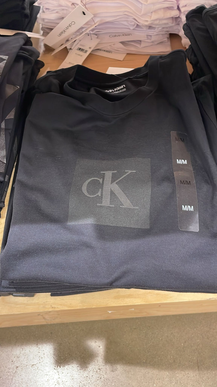 CK round Neck CK Central Black Logo T-Shirt Black