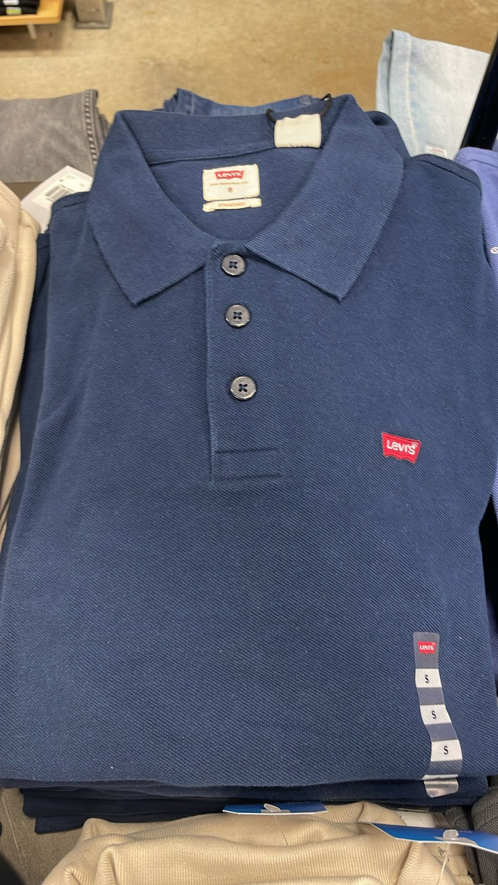 Levi's Polo Neck Small Logo T-shirt Navy