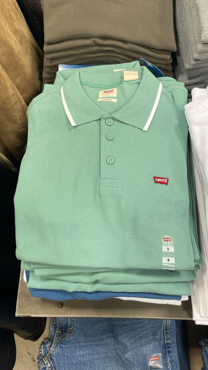 Levi's Polo Neck Small Logo T-shirt Green