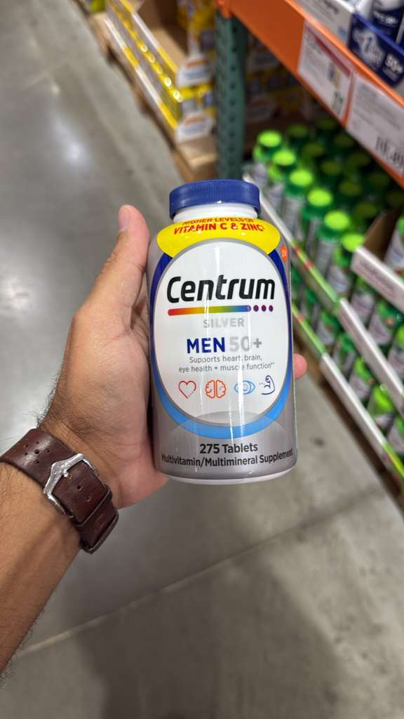 Centrum Silver Mens 50 Plus Multivitamin With Vitamin B & D3, 275 Count