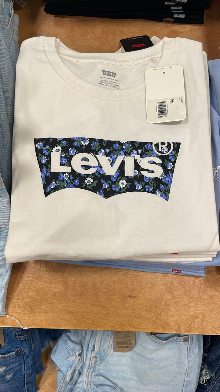 Levi's Big Logo & Flowers T-Shirt White