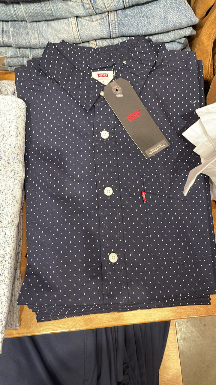 Levi's Short Sleeves Shirt Black & Dots