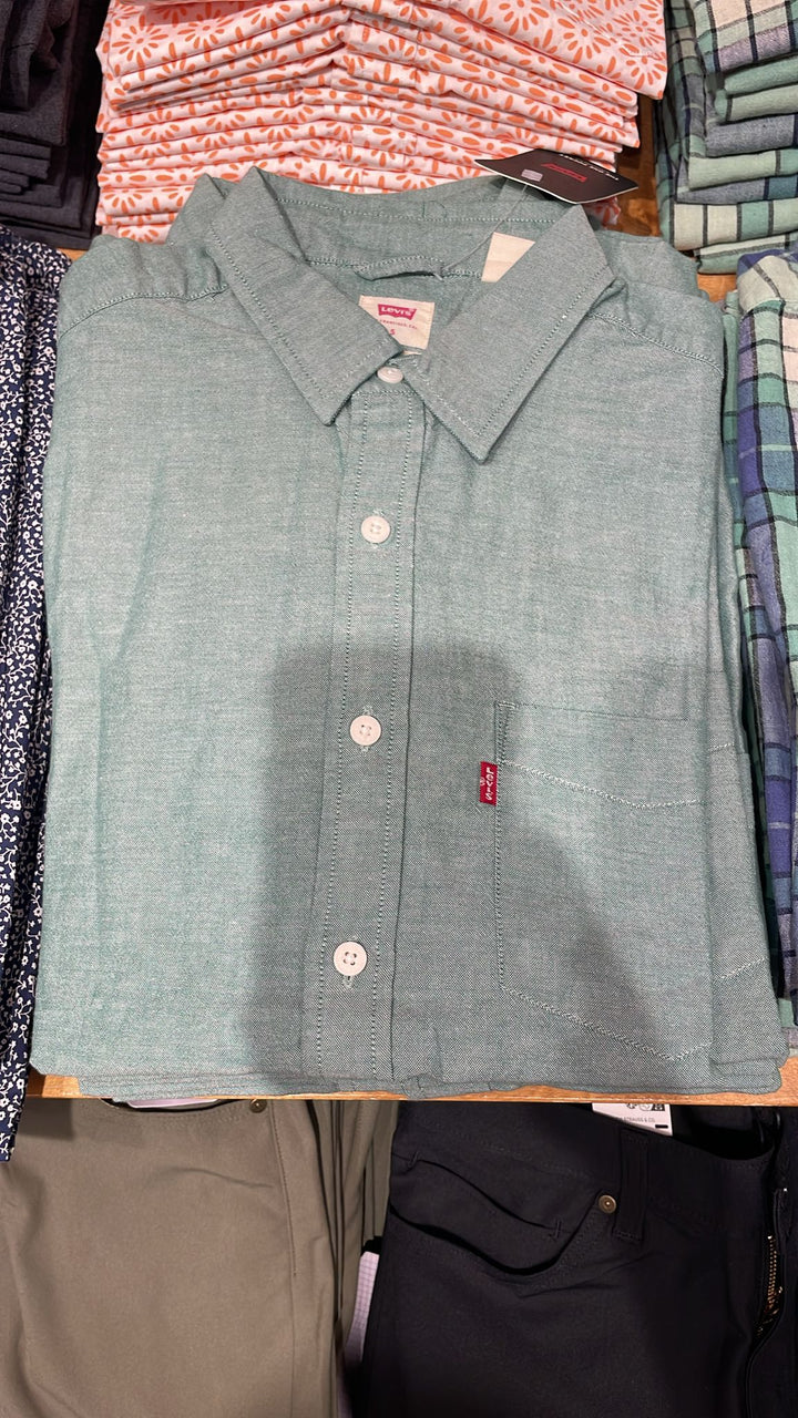 Levi's Short Sleeves Plain Shirt Green