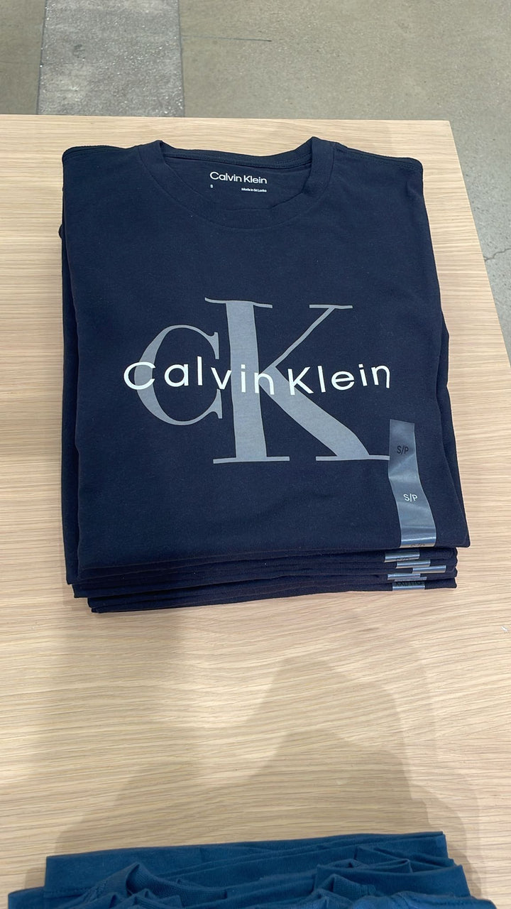 CK round Neck Big CK Logo T-Shirt Black