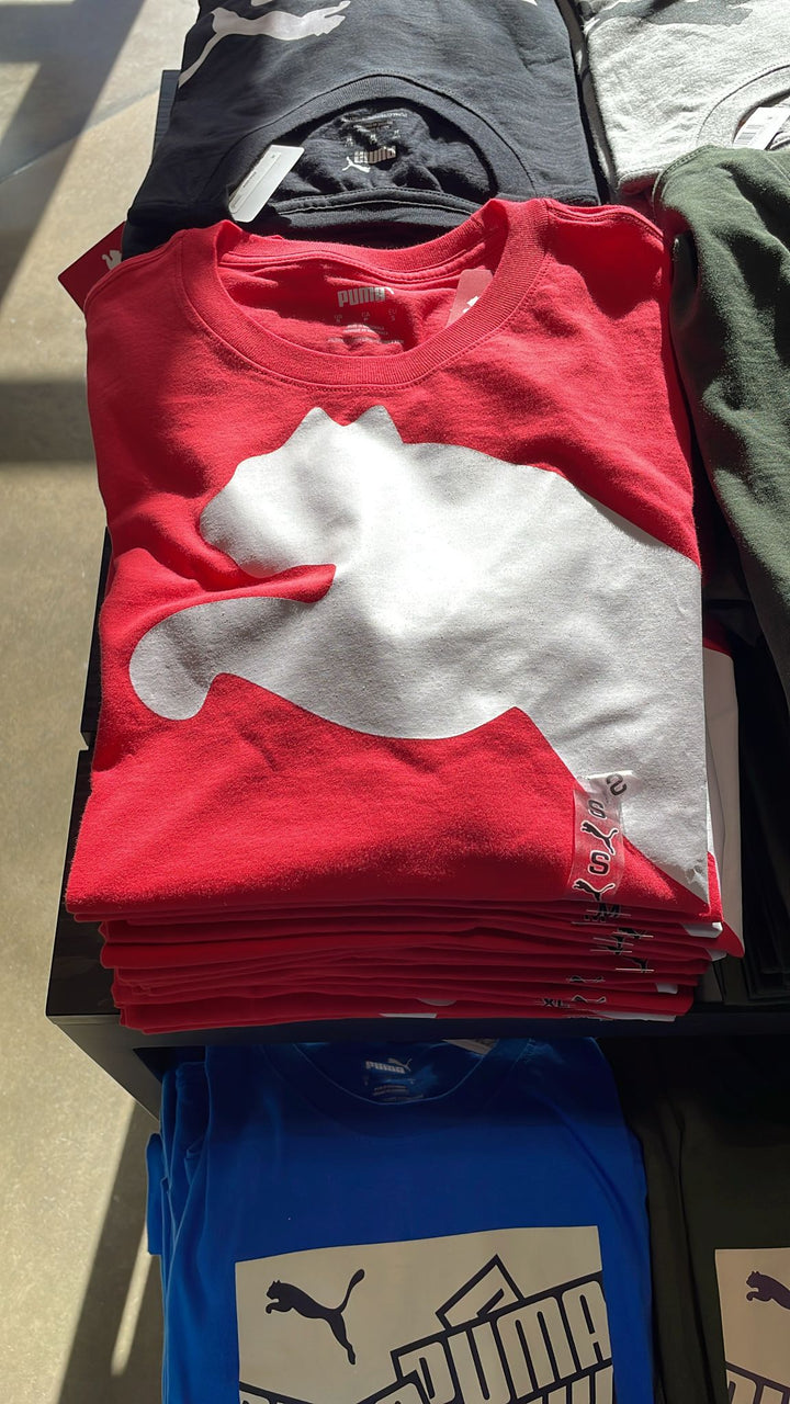 Puma Round Neck T-shirt Big Logo Red