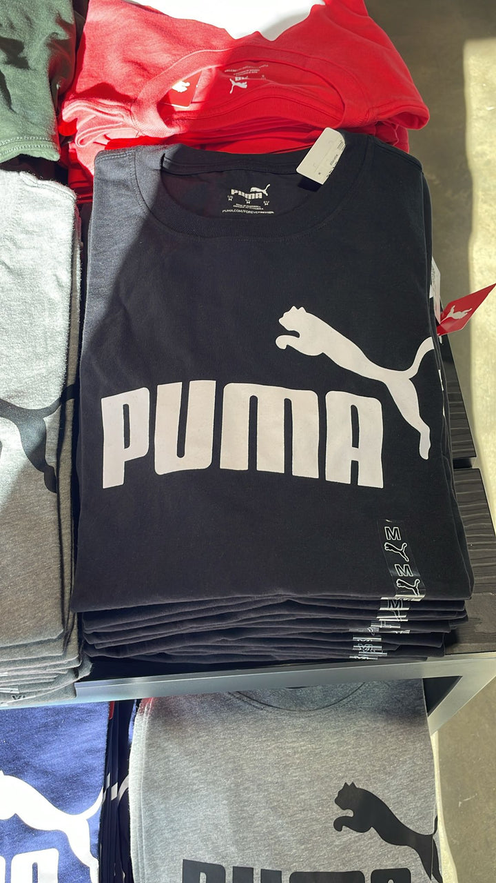 Puma Round Neck T-shirt Logo Black