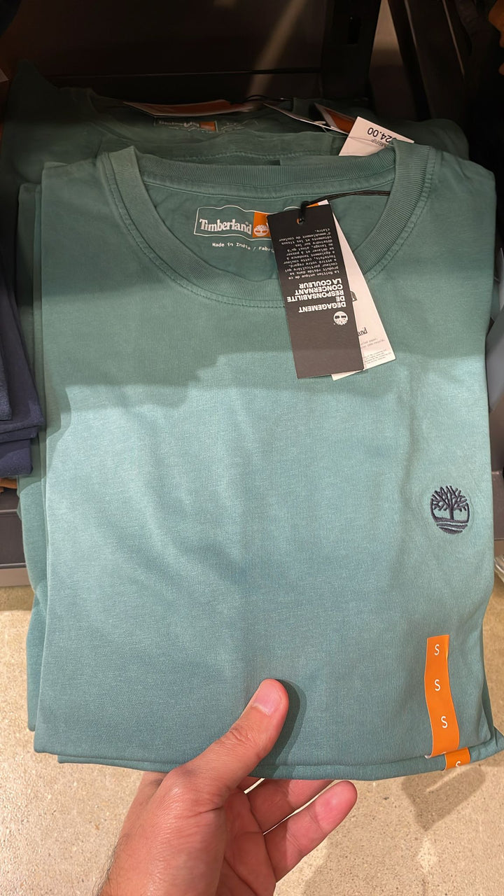 Timberland round Neck Small Logo T-shirt Green