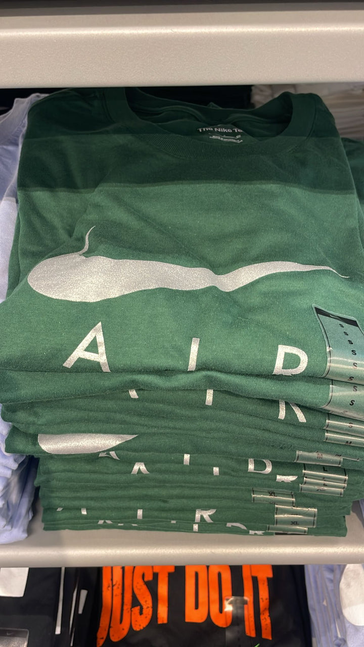 Nike Air Round Neck T-shirt Big Logo Green