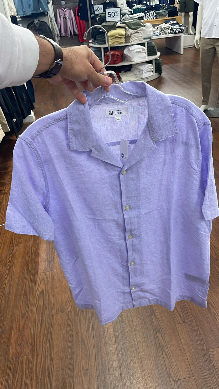 GAP Short Sleeves Shirt Light Blue