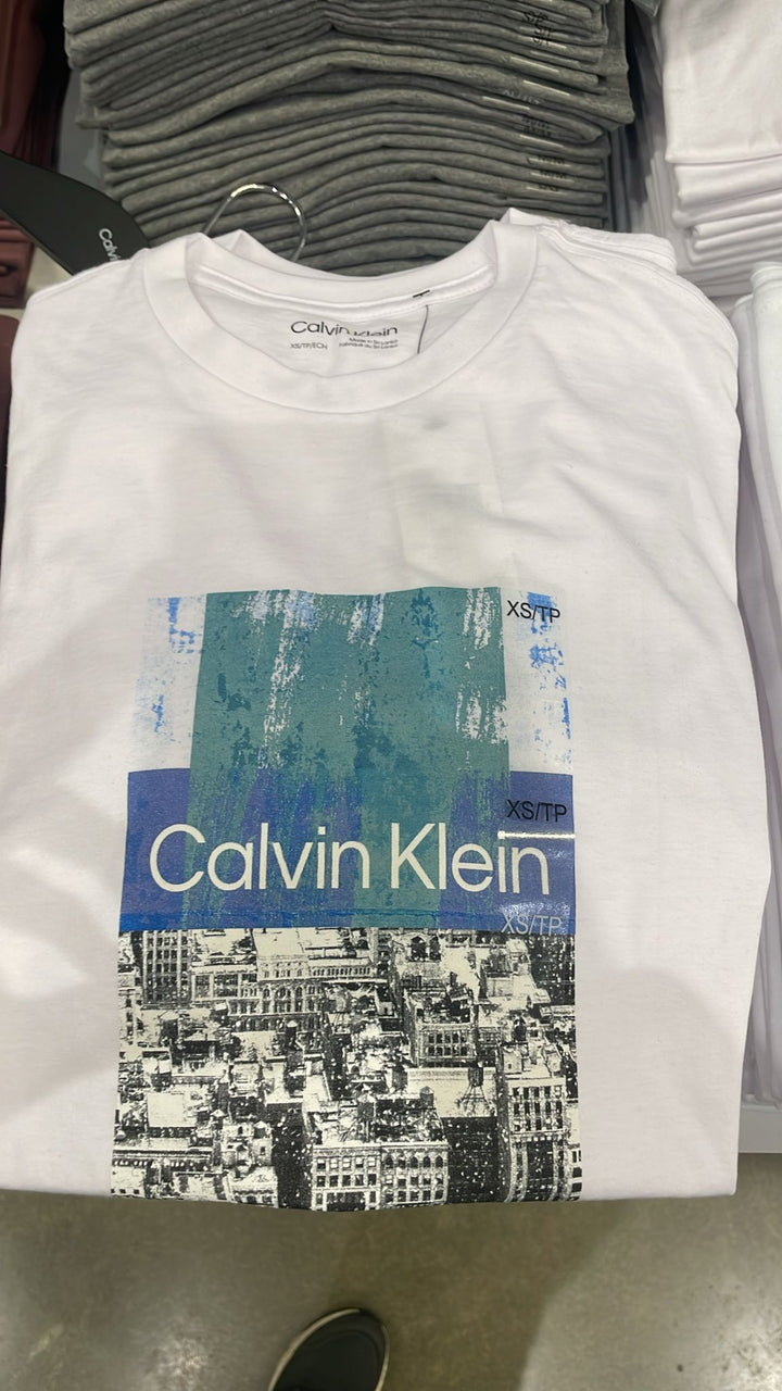 CK round Neck Big City Logo T-Shirt White