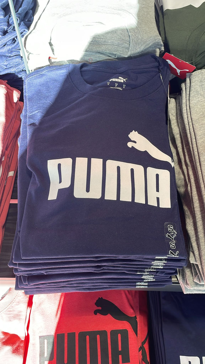 Puma Round Neck T-shirt Logo Dark Blue