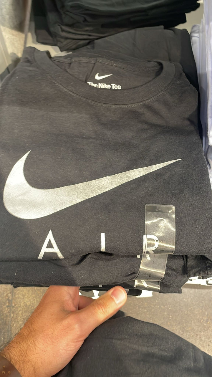 Nike Air Round Neck T-shirt Big Logo Black