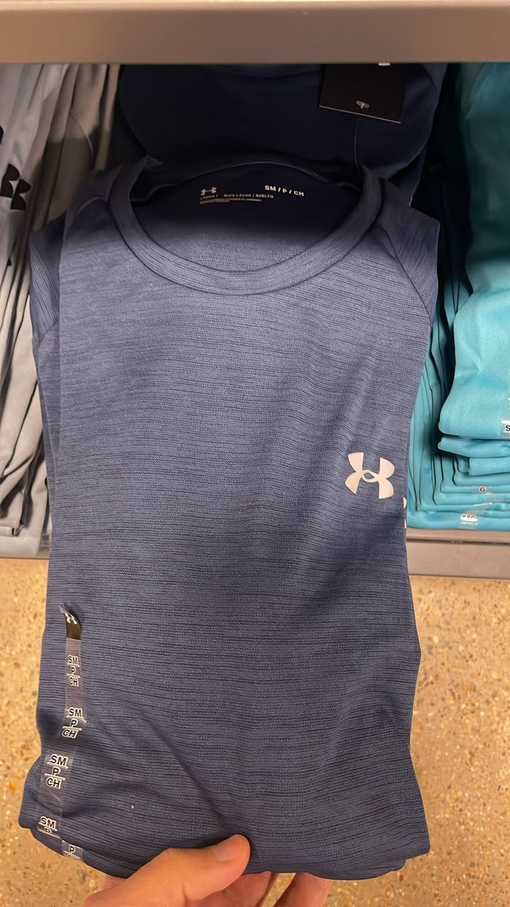 UA Round Neck Small Side Logo T-shirt Navy