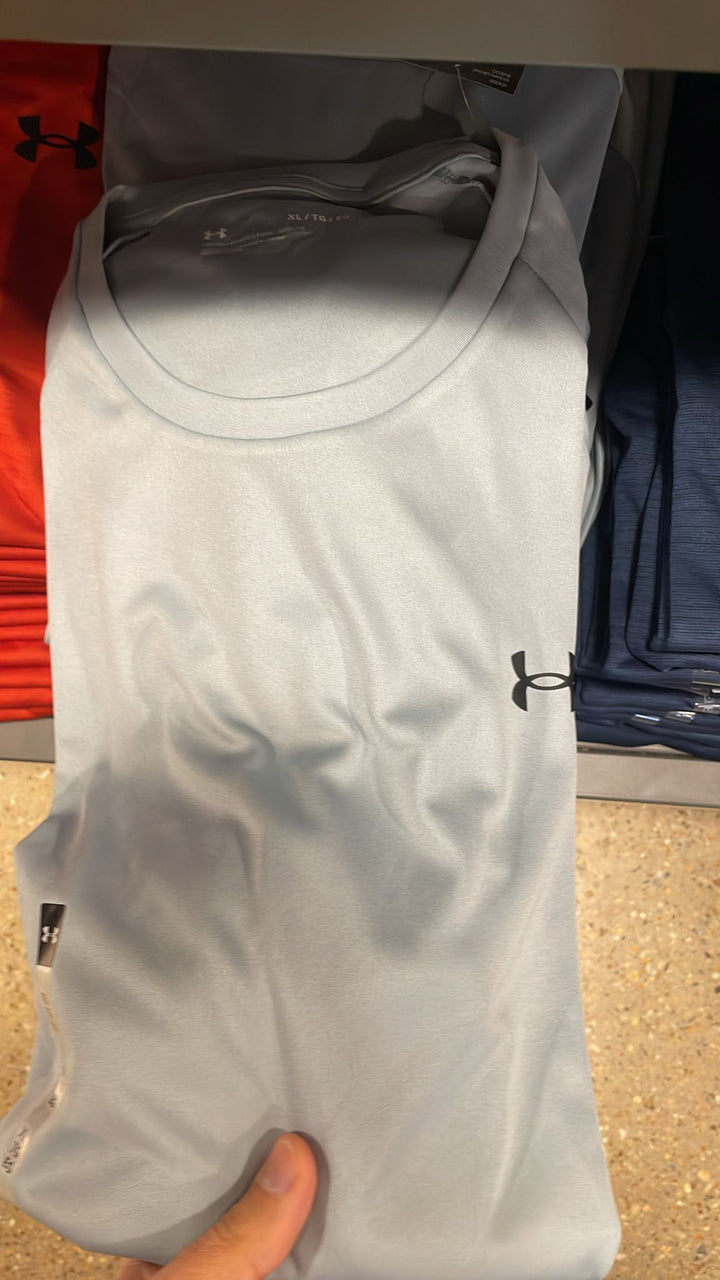 UA Round Neck Small Side Logo T-shirt Light Grey