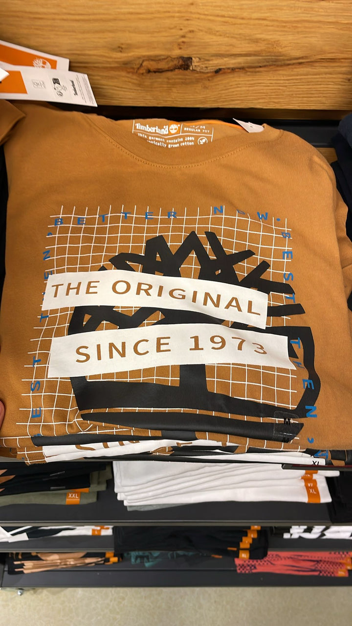 Timberland round Neck Originals Big Logo T-shirt Orange