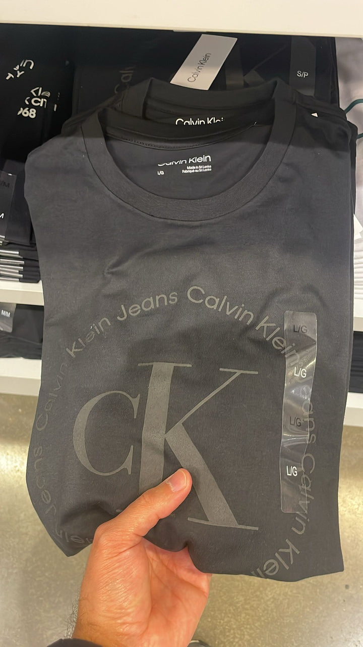 CK round Neck Big Logo T-Shirt Black