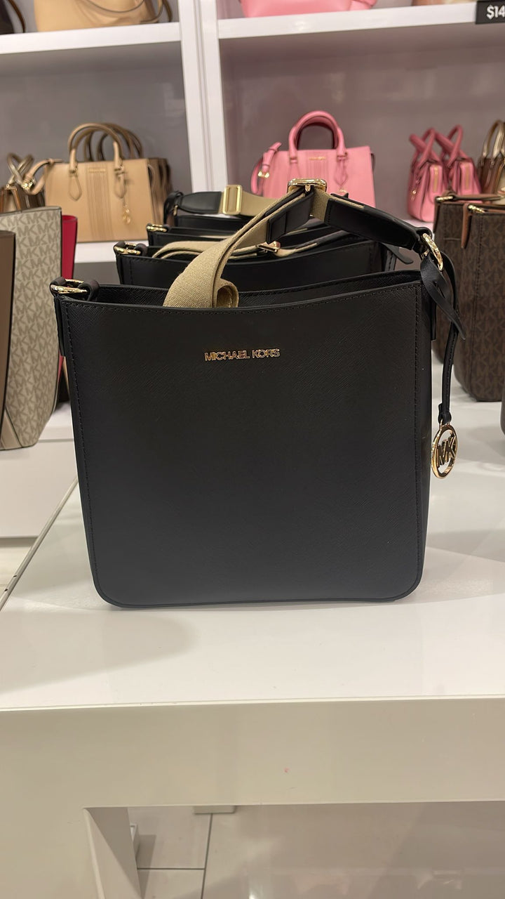 Michael Kors Messenger Saffiano Crossbody Bag Black