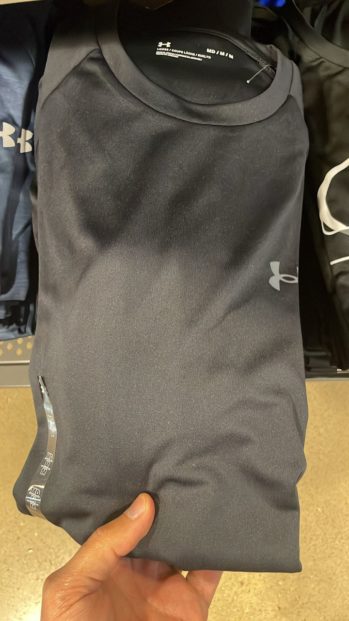 UA Round Neck Small Side Logo T-shirt Black