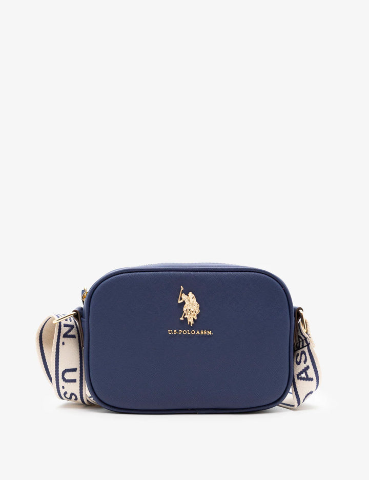 US POLO Classic Zip Crossbody Bag Navy