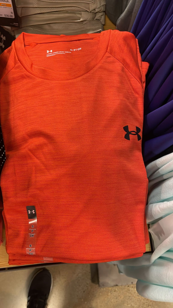 UA Round Neck Small Side Logo T-shirt Orange