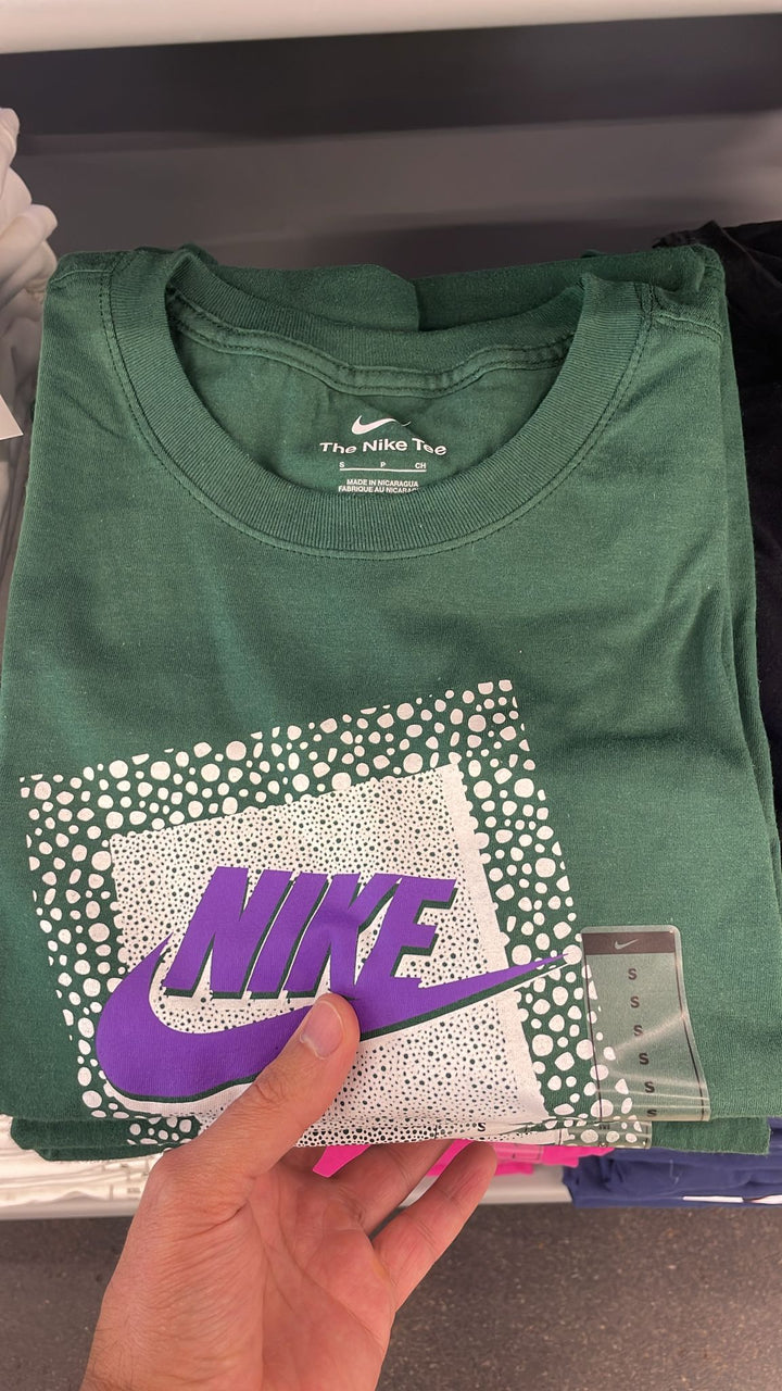 Nike Round Neck Big Square Logo T-shirt Green