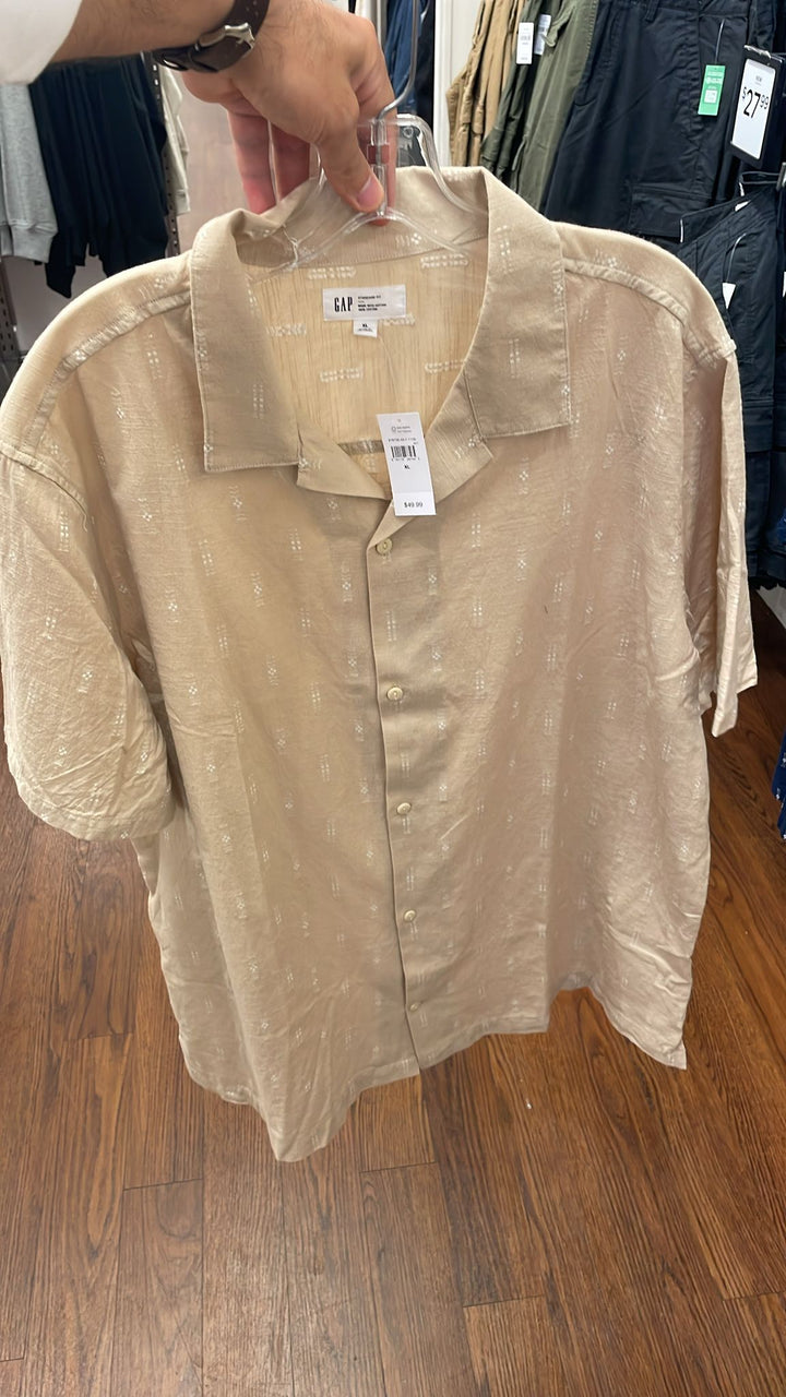 GAP Classic Short Sleeves Shirt Beige