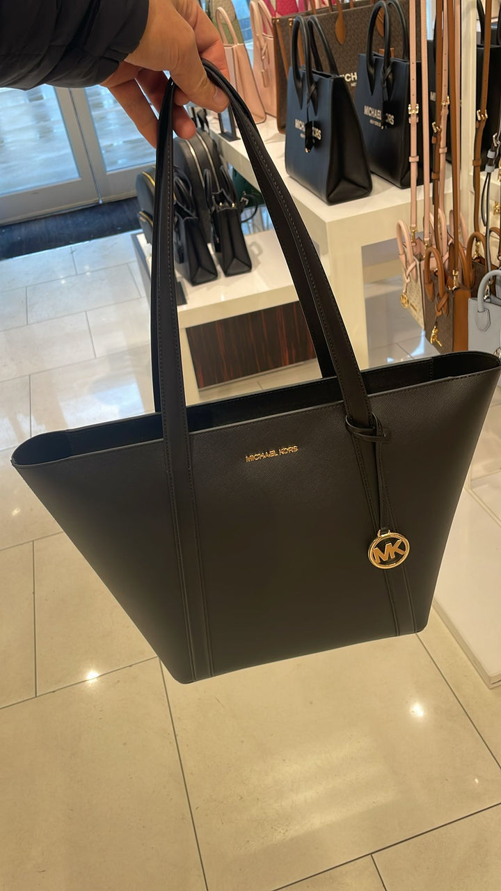 Michael Kors MK Gold Logo Bag Black