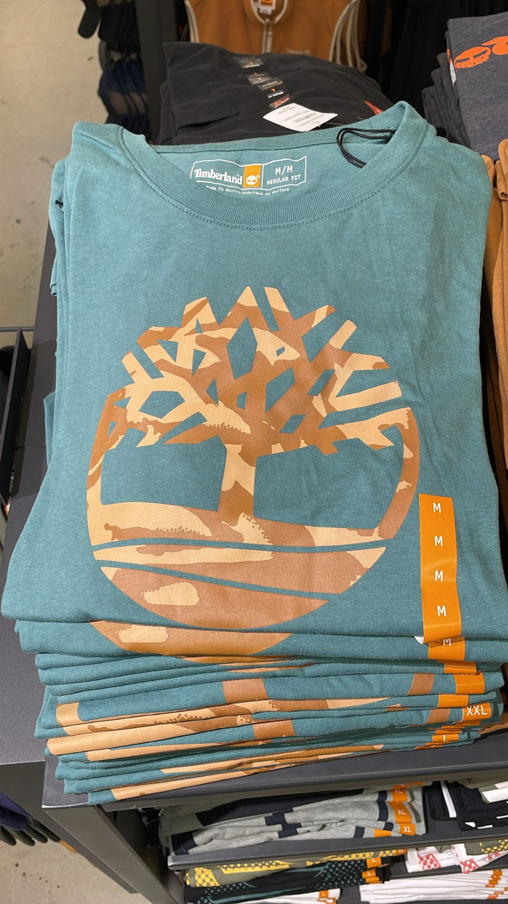 Timberland round Neck Big Logo T-shirt Aquamarine