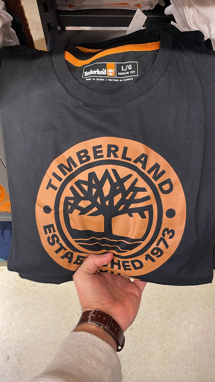 Timberland round Neck Circle Logo T-shirt Black