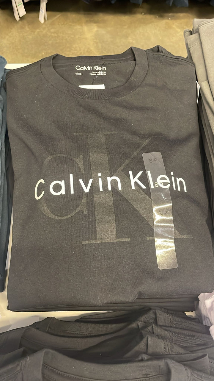 CK round Neck Big CK Logo T-Shirt Black