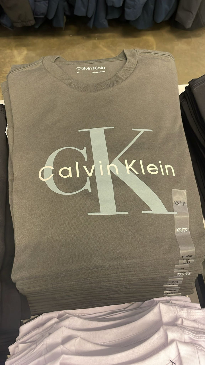CK round Neck Big Logo T-Shirt Brown