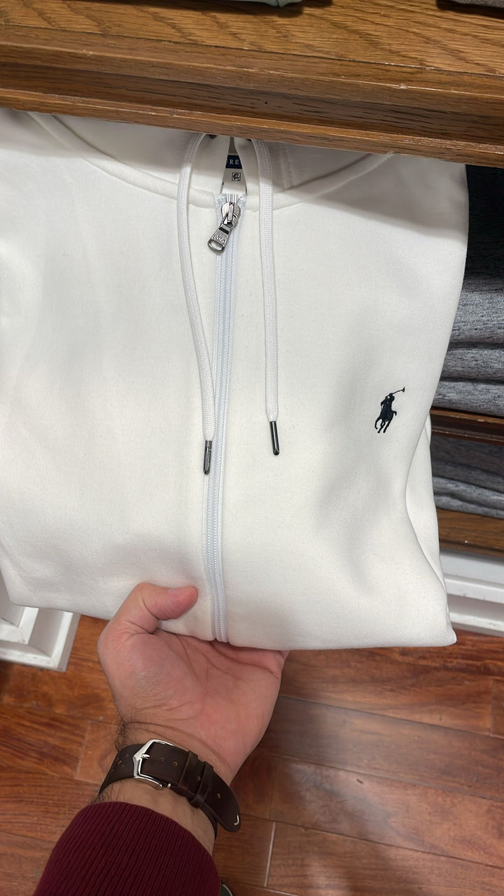 Ralphlauren Zipper sweatshirt White