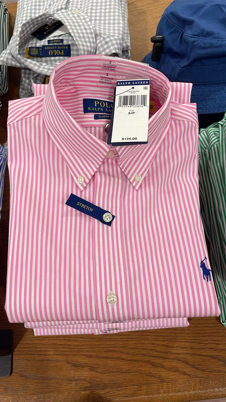 Ralphlauren Striped Shirt White & Pink