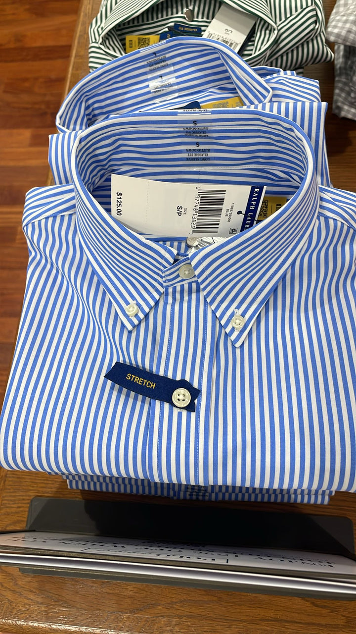 Ralphlauren Striped Shirt White & Blue