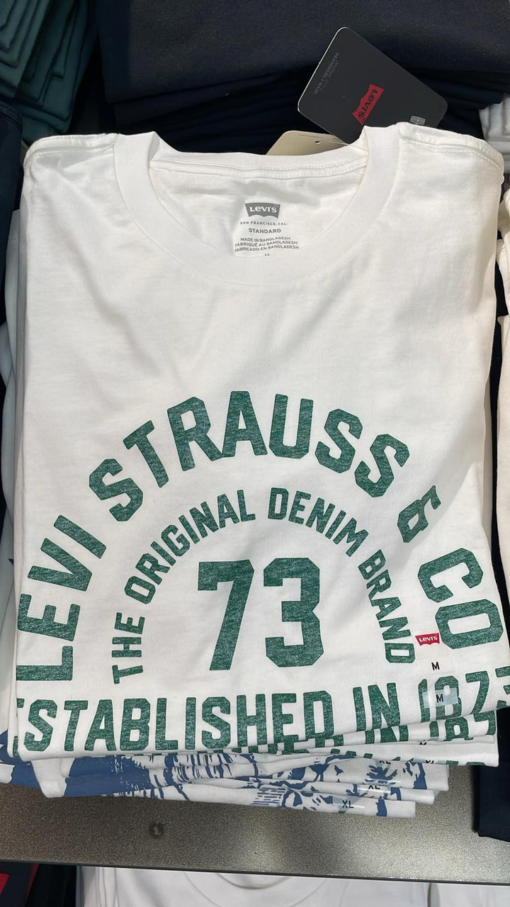 Levi's Strauss & co. T- Shirt Green & white