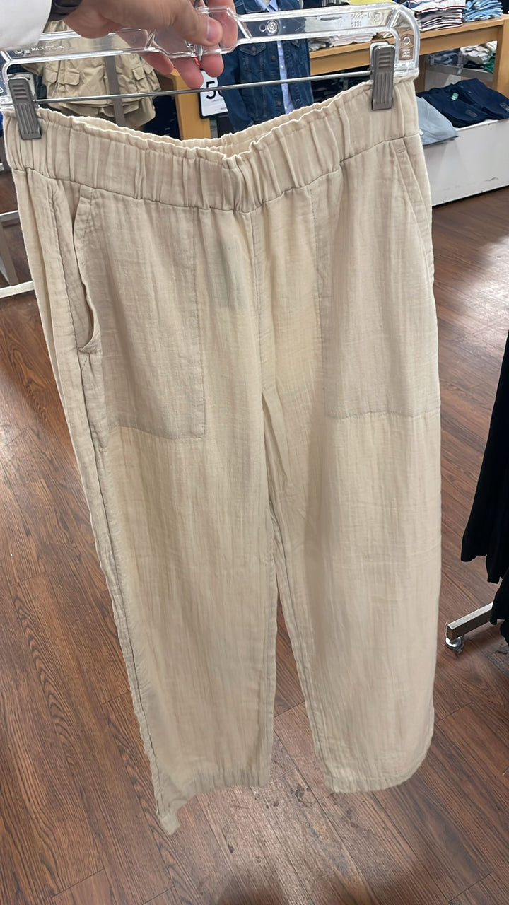 GAP Lenin Low Crotch Pants Beige