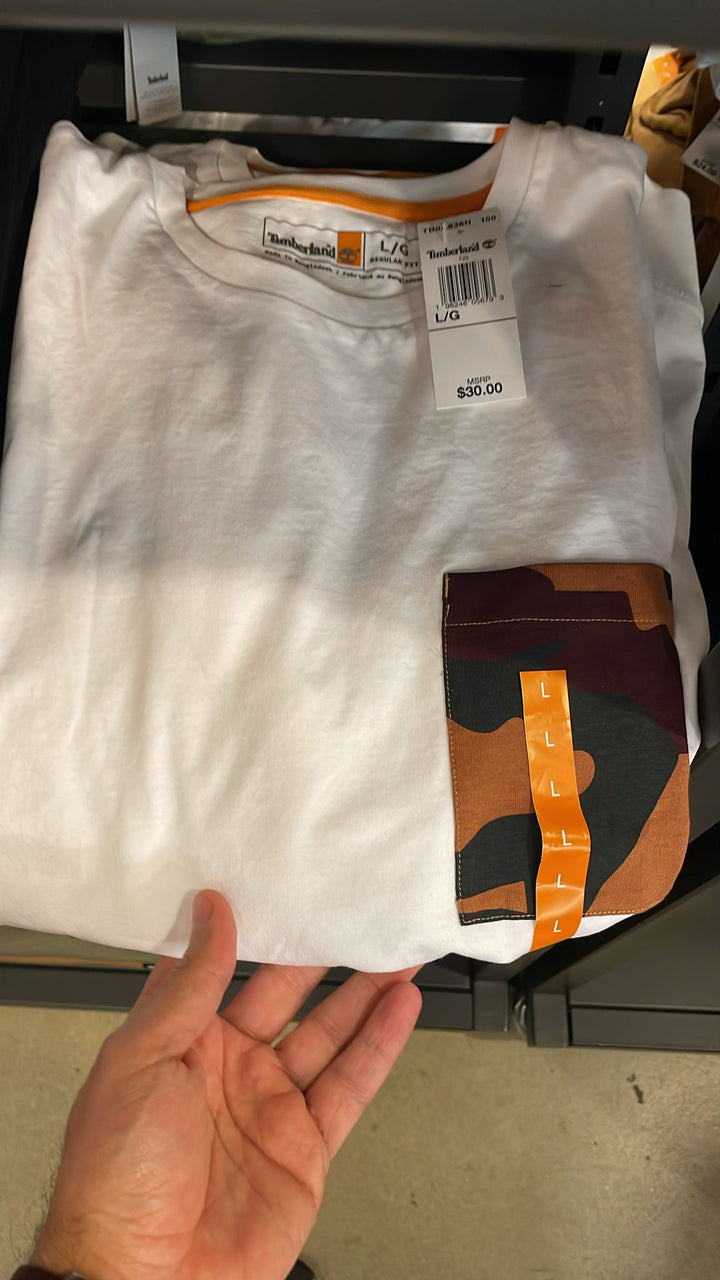 Timberland round Neck Pocket T-shirt White