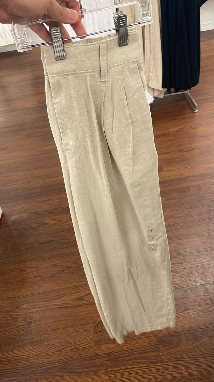 GAP Lenin Wide Leg Pants Beige
