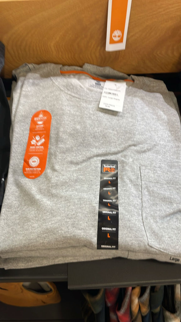 Timberland round Neck Pocket T-shirt Light Grey