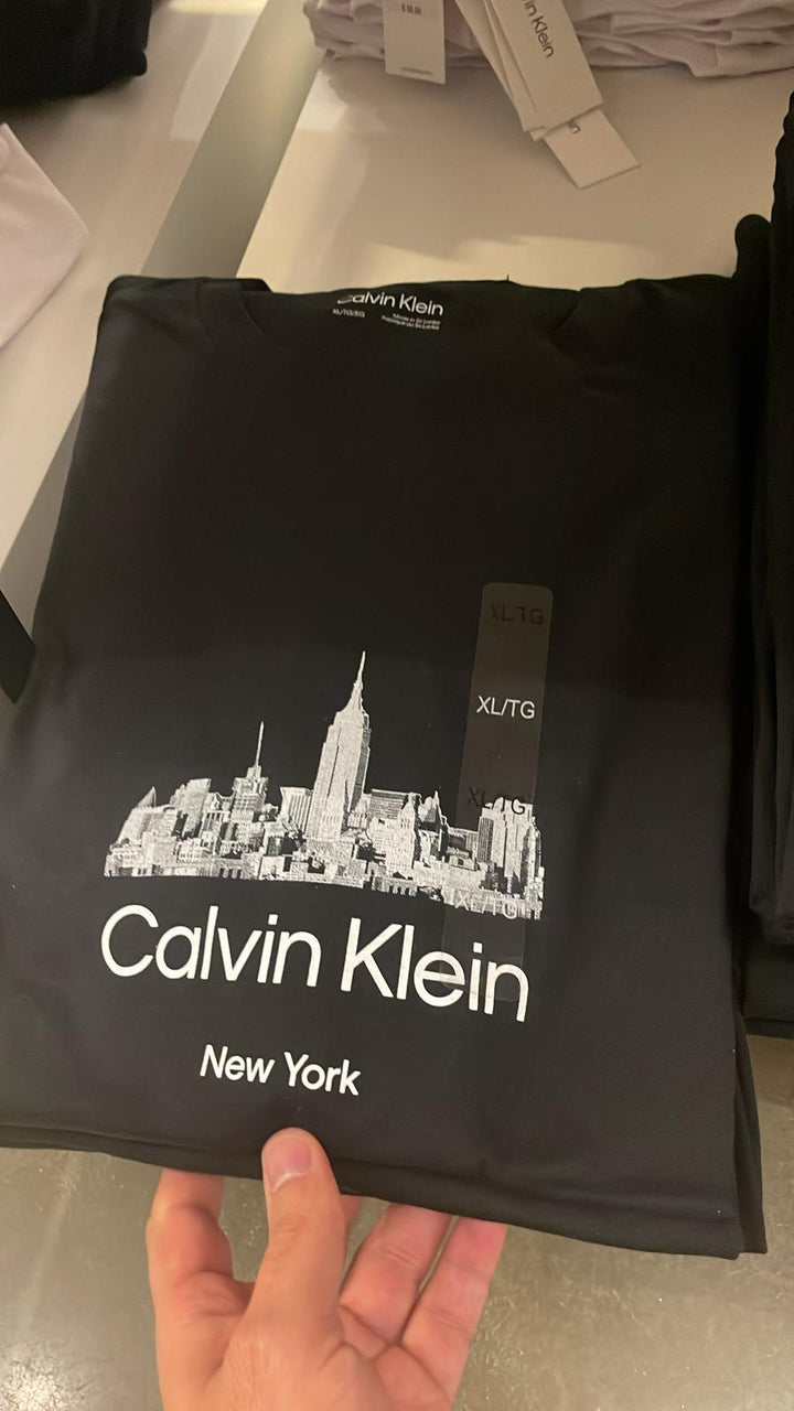 CK round Neck New York City Logo T-Shirt Black