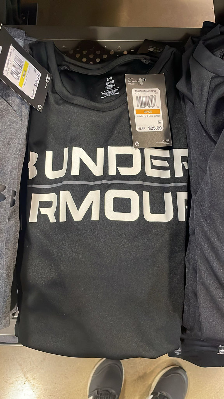 UA Round Neck Big 2 Line Logo T-shirt Black