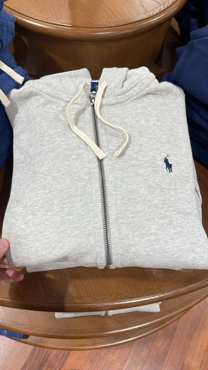 Ralphlauren Zipper Sweatshirt Light Grey