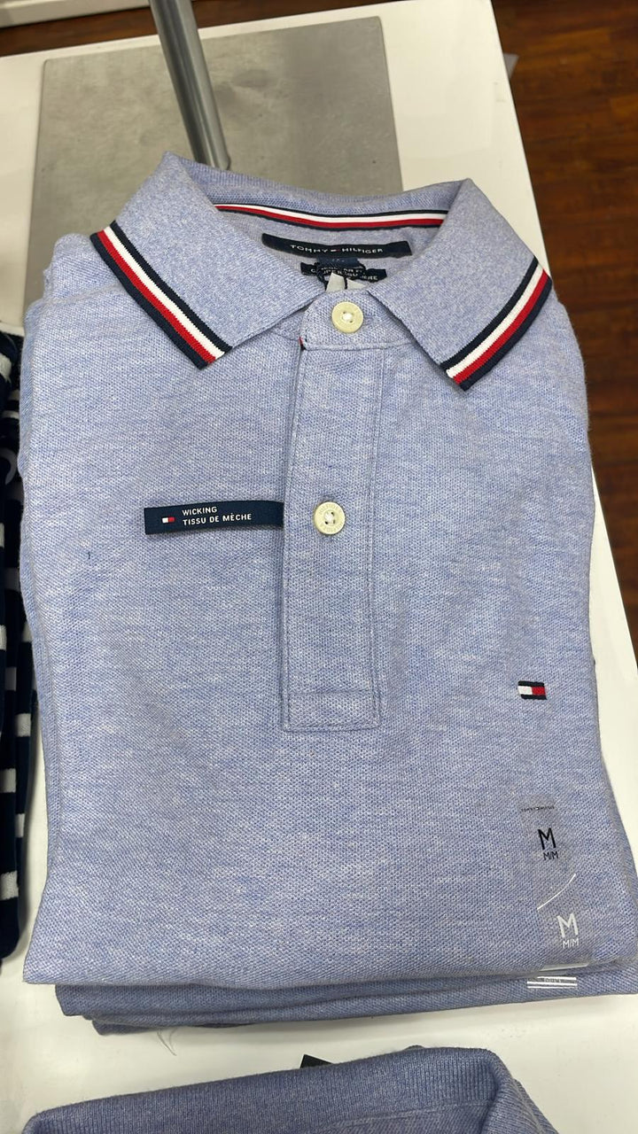 Tommy Hilfiger Polo Neck T-Shirt Sky Blue