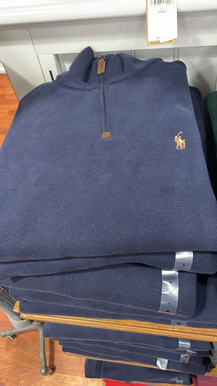 Ralphlauren Small Zipper Sweater Dark Blue