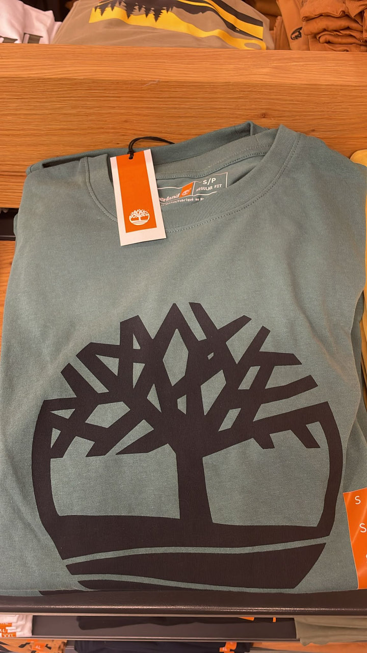Timberland round Neck Big Logo T-shirt Green